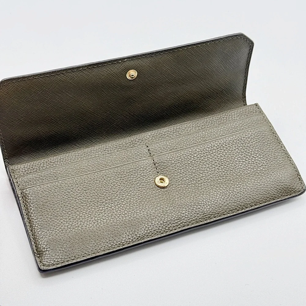Michael Kors Adele Slim Continental Wallet Olive Green Leather 32T7GAYE1L